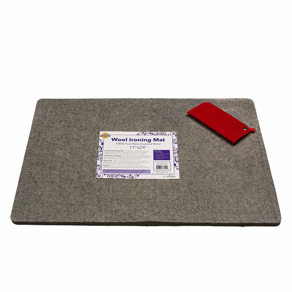 17″ x 24″ Wool Ironing Pad, 1/2″ Thick Wool Pressing Mat for Quilting